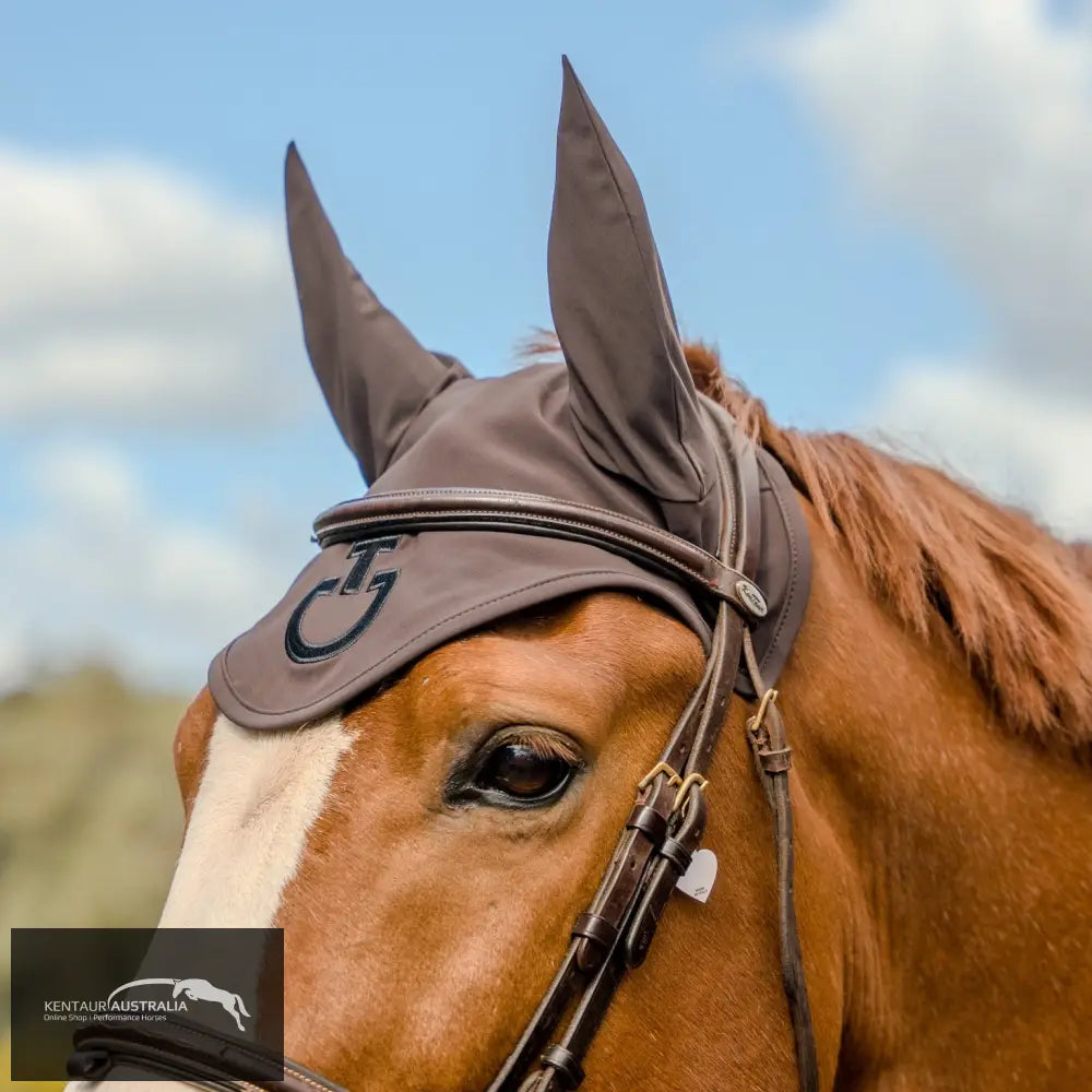 Cavalleria Toscana ’Light Weight Jersey Stripe’ Earnet - Brown (4L00) / Full - Ears
