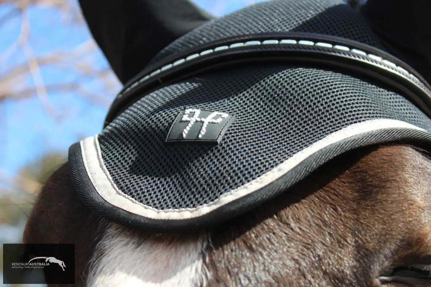 Horse Pilot Earnet Black/Beige / Full Ears