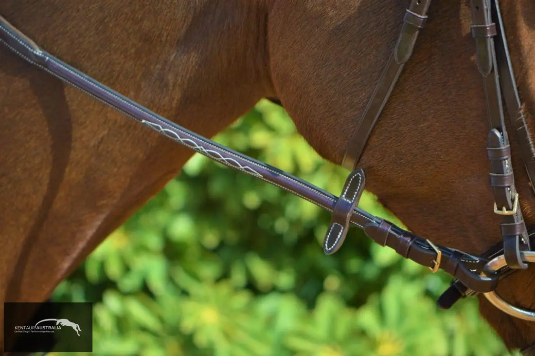 Kentaur Hanoverian Bridle With Decorative Stitching (Horse) Bridles
