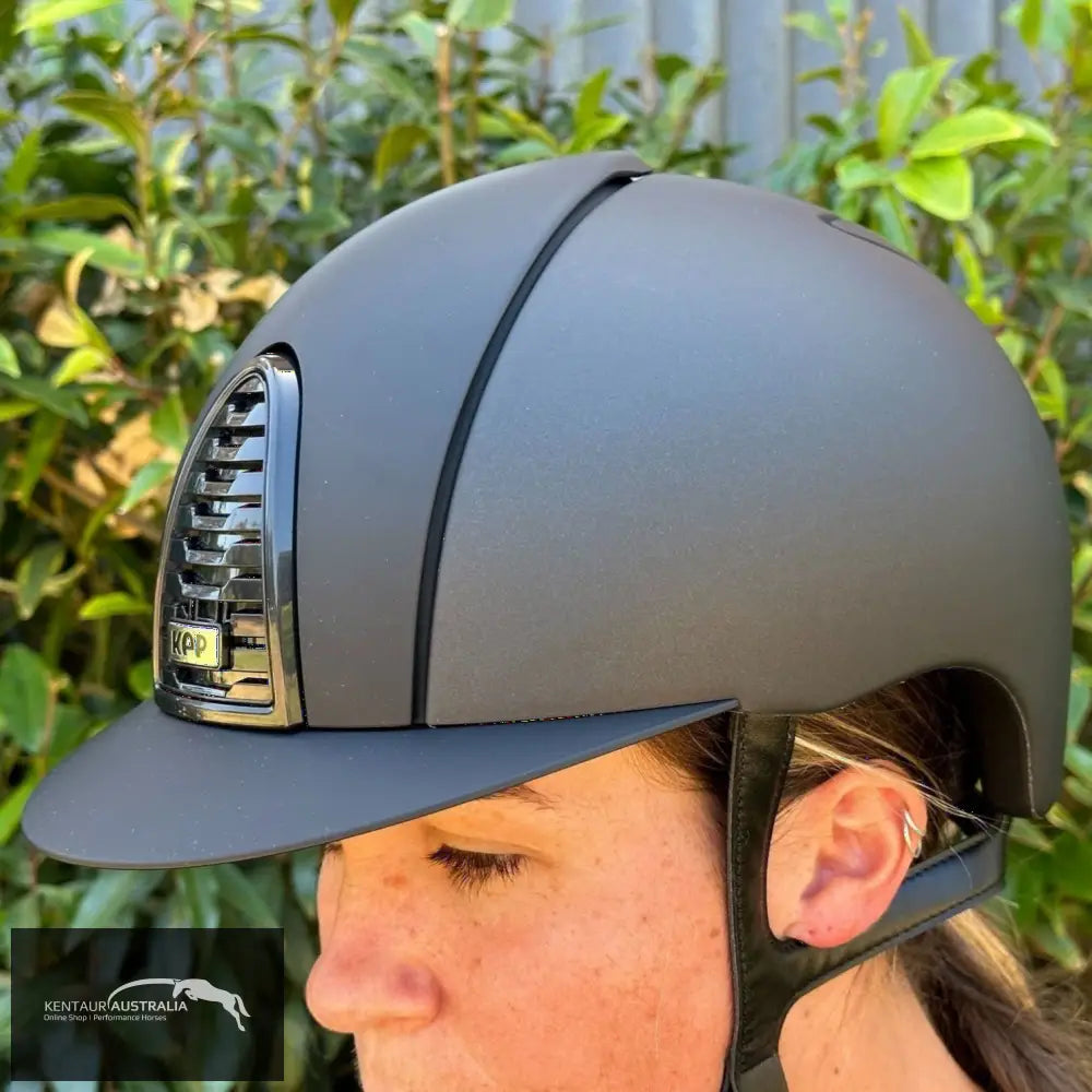 KEP ’Cromo 2.0 Matt’ Helmet Black with Black Grid and Visor / Medium Shell (51-58) Helmet