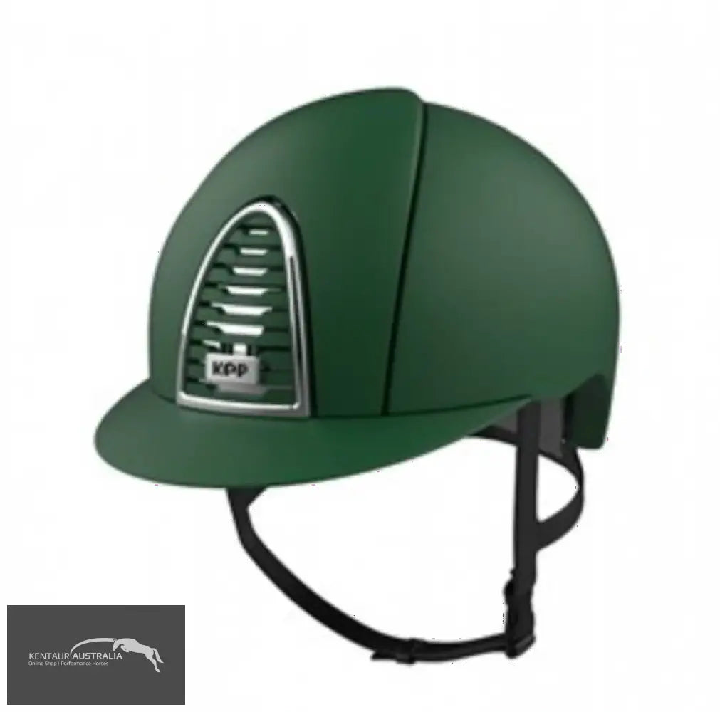 KEP ’Cromo 2.0 Textile’ Helmet Dark Green / Chrome frame & sub grid / Large Shell (59-62) Helmet