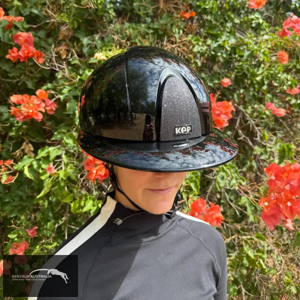 KEP ’Smart Nova’ Polo Visor Helmet - Metal Polish - Metal Polish Black Star / Matching / Medium Shell (51-58) - Kep