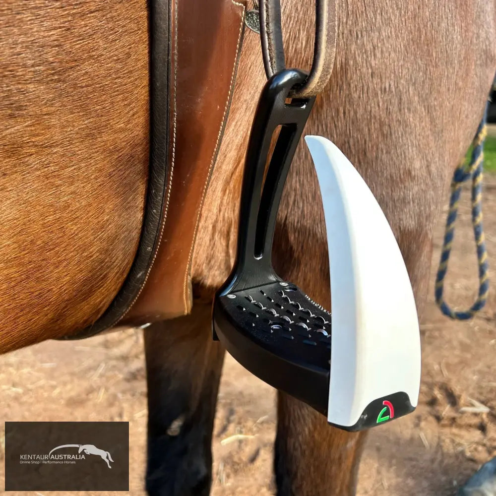Safe Riding S2 Stirrups - Black Ink / Snow White - Saddle Accessories