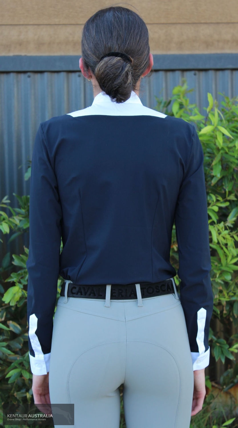 Cavalleria Toscana ’Jersey w/ Poplin Bib L/S’ Womens Competition Shirt Competition Shirt