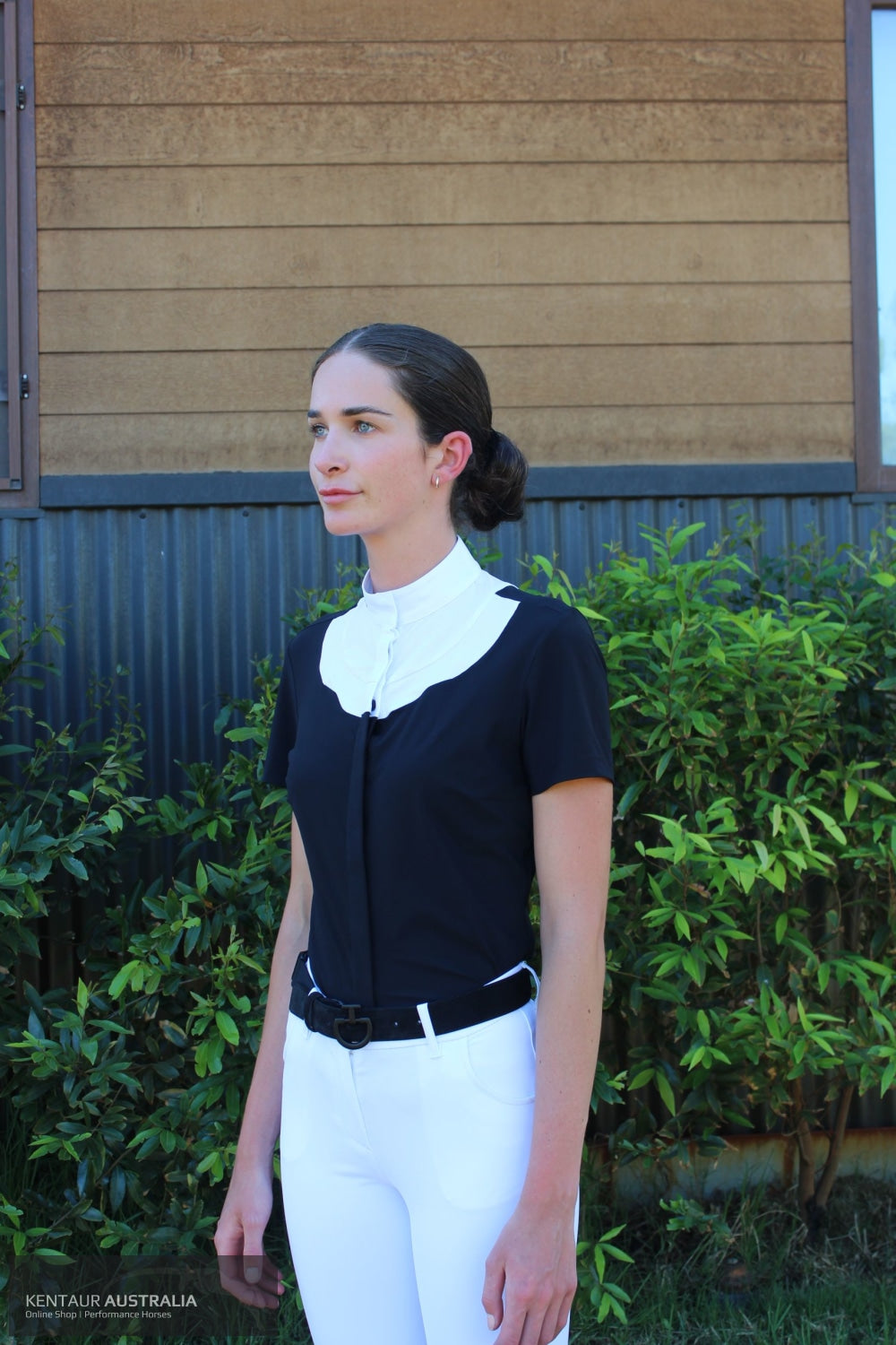 Cavalleria Toscana ’Scalloped Bib S/S’ Womens Competition Shirt Competition Shirt