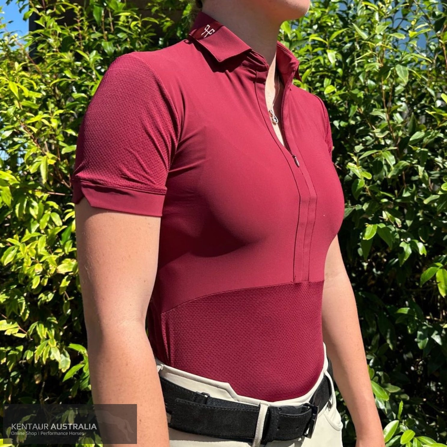 Horse Pilot ’Aeromesh’ Training Polo Dark Red / S Polo Shirts & Jersey’s