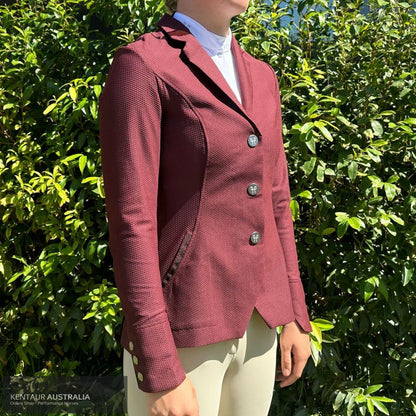 Horse Pilot ’Aeromesh’ Womens Competition Jacket Burgundy / AU 10 (38) Show Jackets
