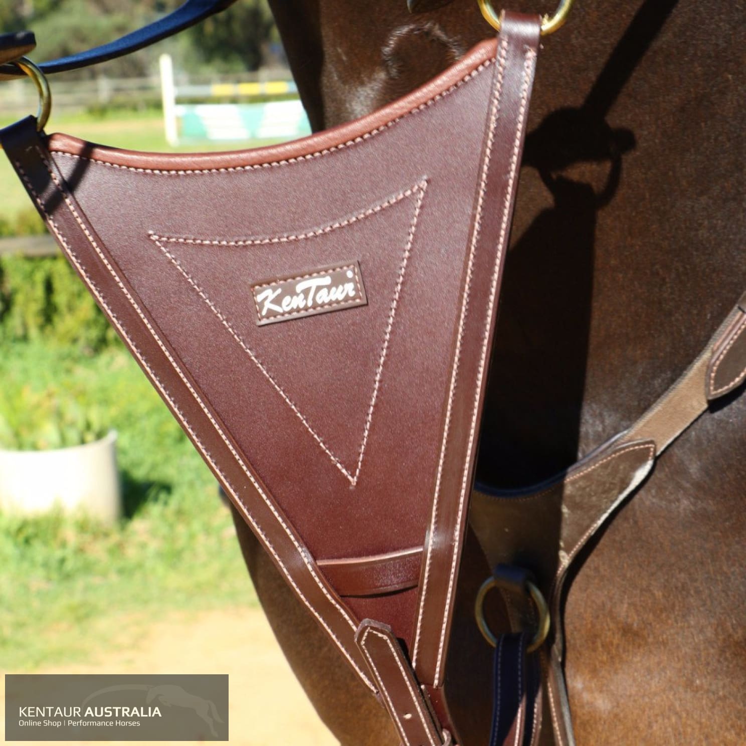 Kentaur Bib Martingale Brown Breastplates