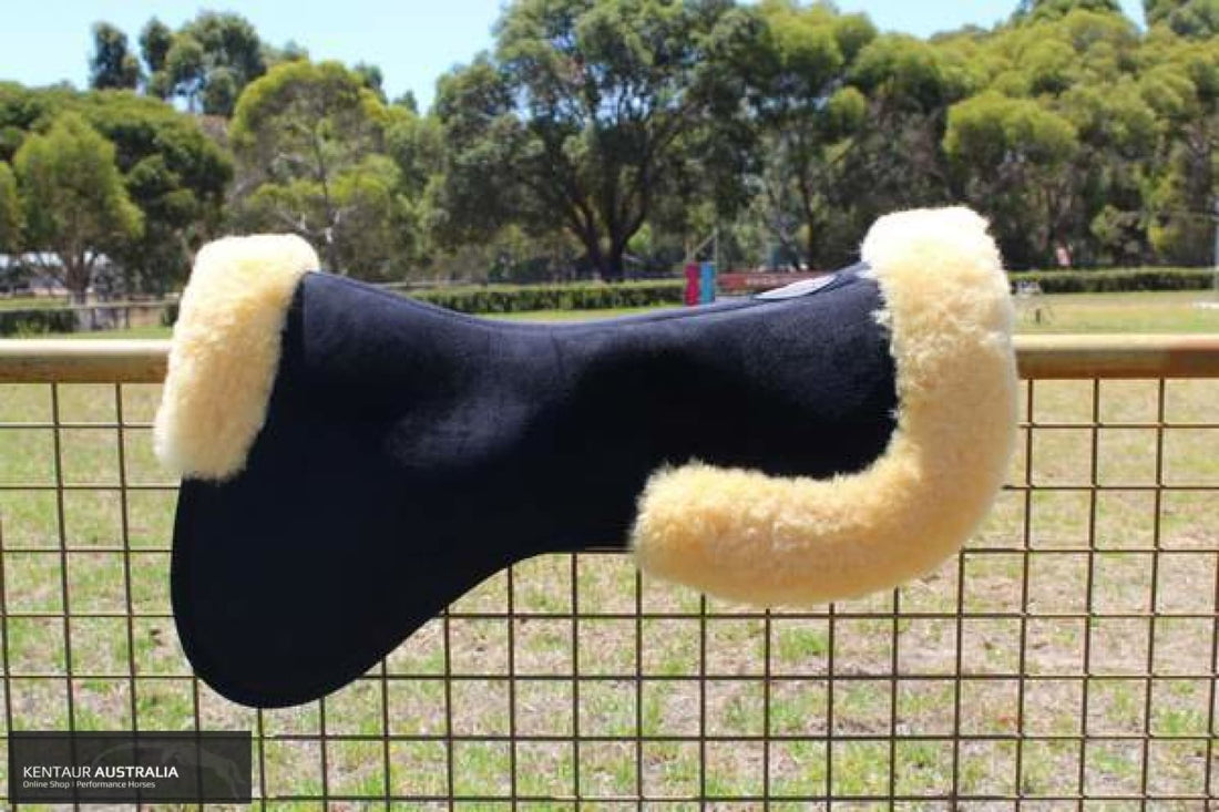 Kentaur Memory Foam Half Pad With Sheepskin Saddle Pad
