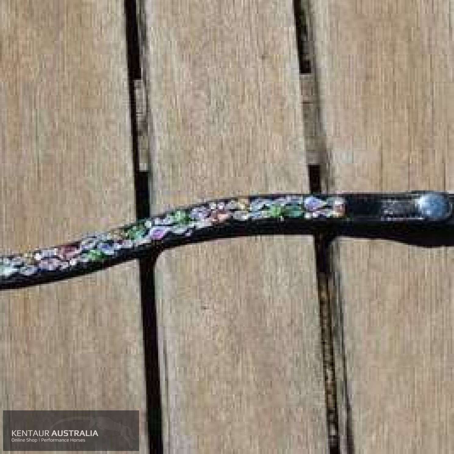 Montar Moonrock Browband Clear/Green/Rose / Black / Full Bridles