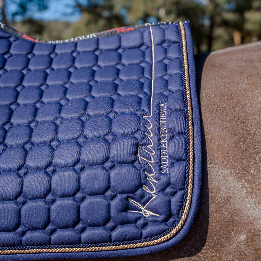 Kentaur Saddle Pad &amp; Bonnet Set Bohemia