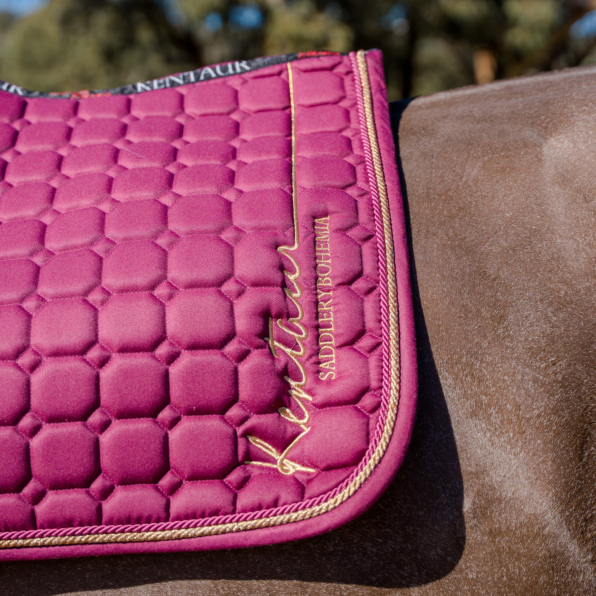Kentaur Saddle Pad &amp; Bonnet Set Bohemia