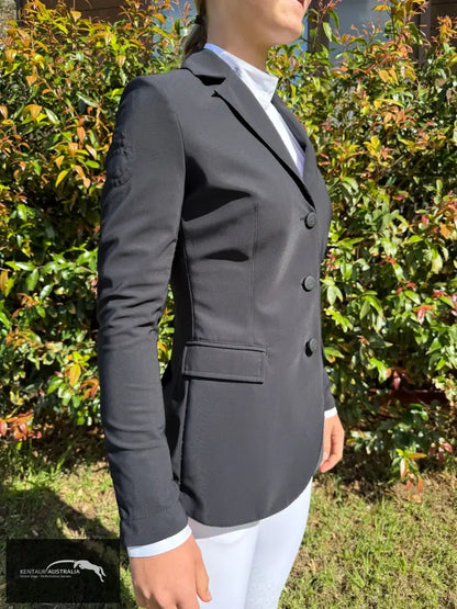 Cavalleria Toscana ‘American Jersey Hunter’ Womens Competition Jacket - Black (9999) / AU 6 - Show Jackets