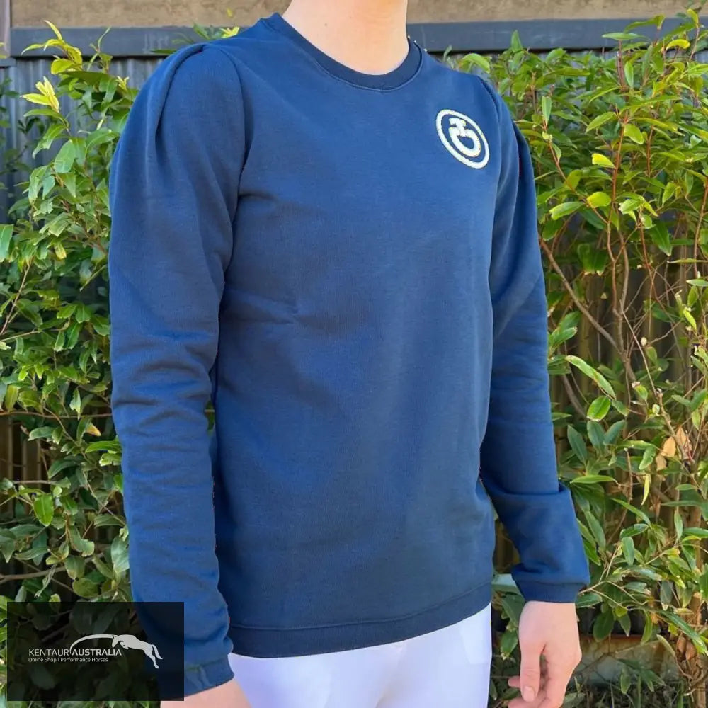 Cavalleria Toscana ’CT Emblem Puff Sleeve’ Womens Sweatshirt Blue (7J00) / S Jumpers and Jackets