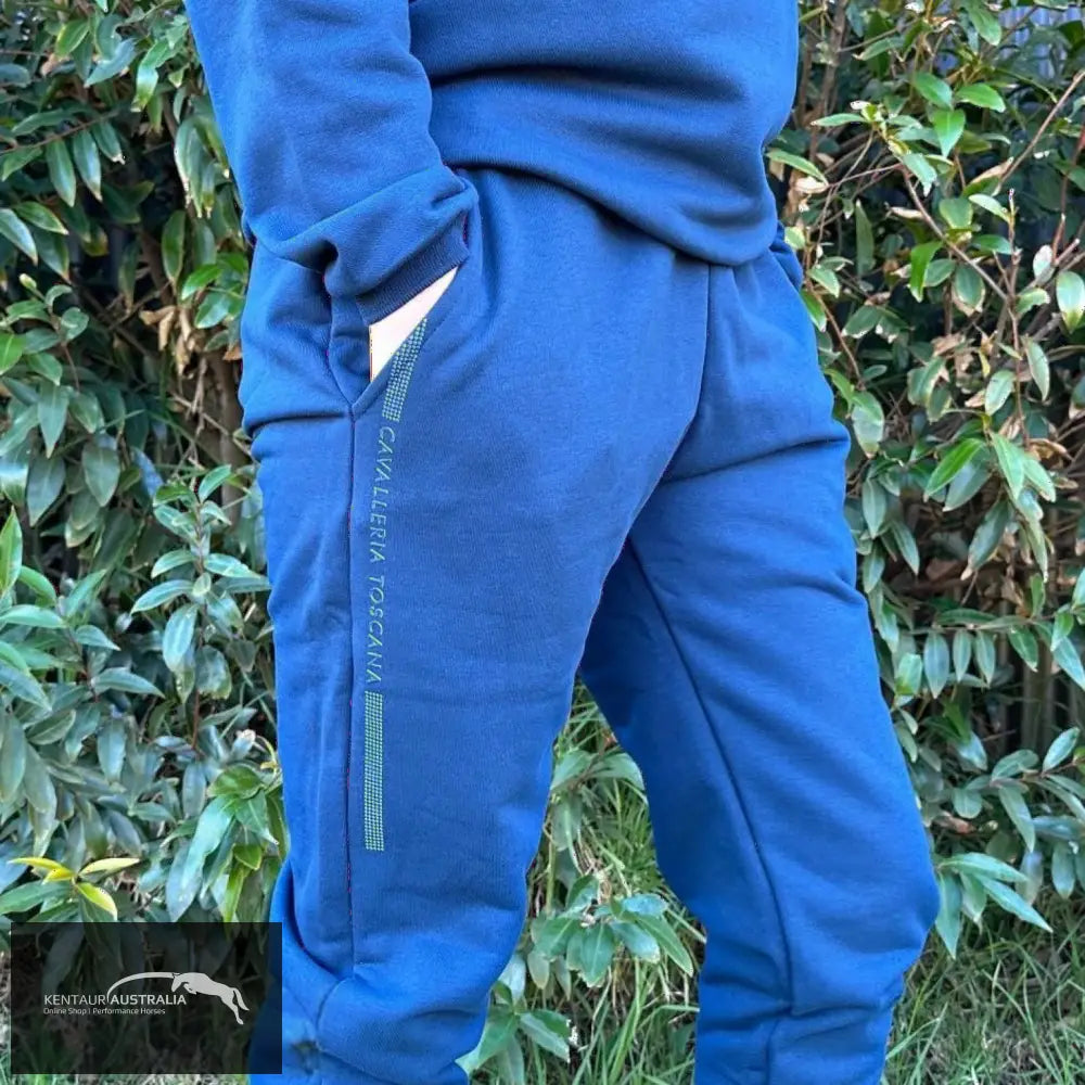 Cavalleria Toscana ’CT Embossed Print’ Cotton Track Pants Blue (5J00) / XS Casual Breeches