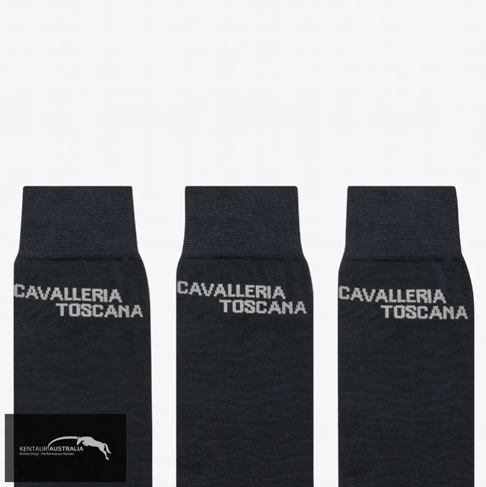 Cavalleria Toscana ’CT Jacquard Logo’ 3 Pack Socks - Dark Blue (7899) / L - Socks