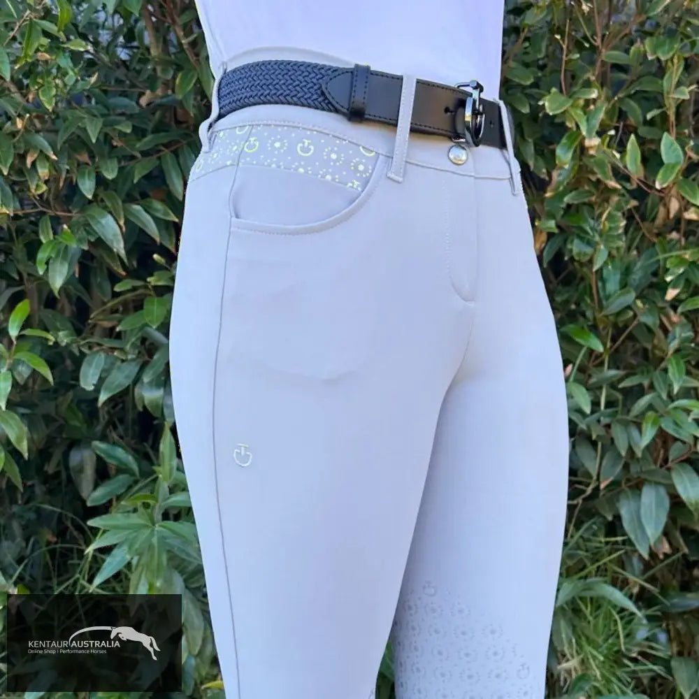 Cavalleria Toscana ’CT Motif Print’ Womens Competition Breeches Grey (8100) / AU 6 Competition Breeches