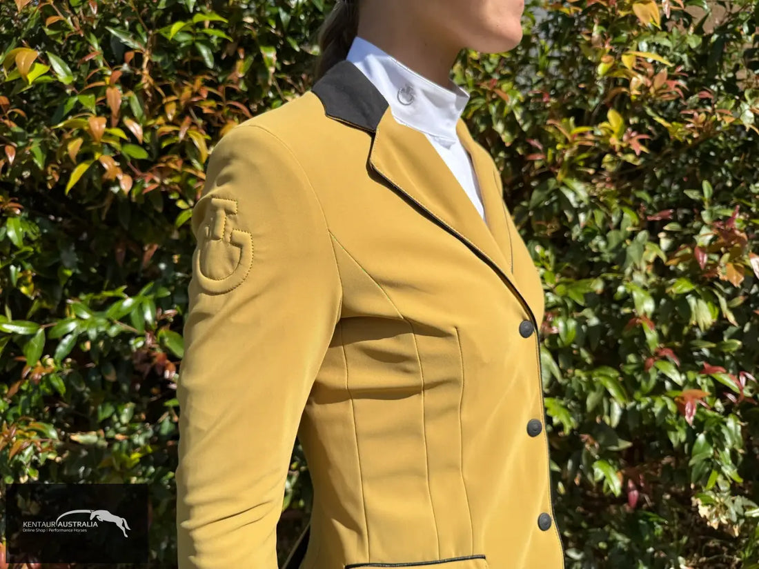 Cavalleria Toscana ‘GP Zip’ Womens Competition Jacket - Golden Ochre (2H00) / AU 8 - Show Jackets