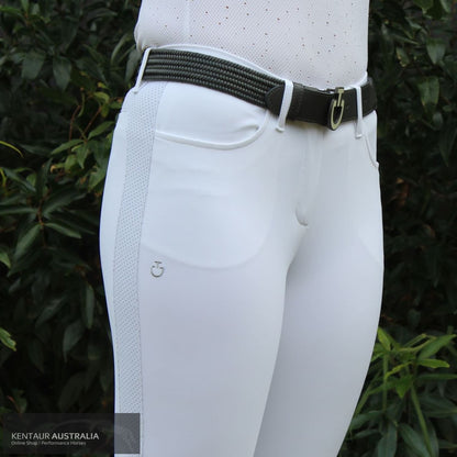 Cavalleria Toscana ’Perforated Jersey’ Womens Competition Breeches White (0001) / AU 6 Competition Breeches