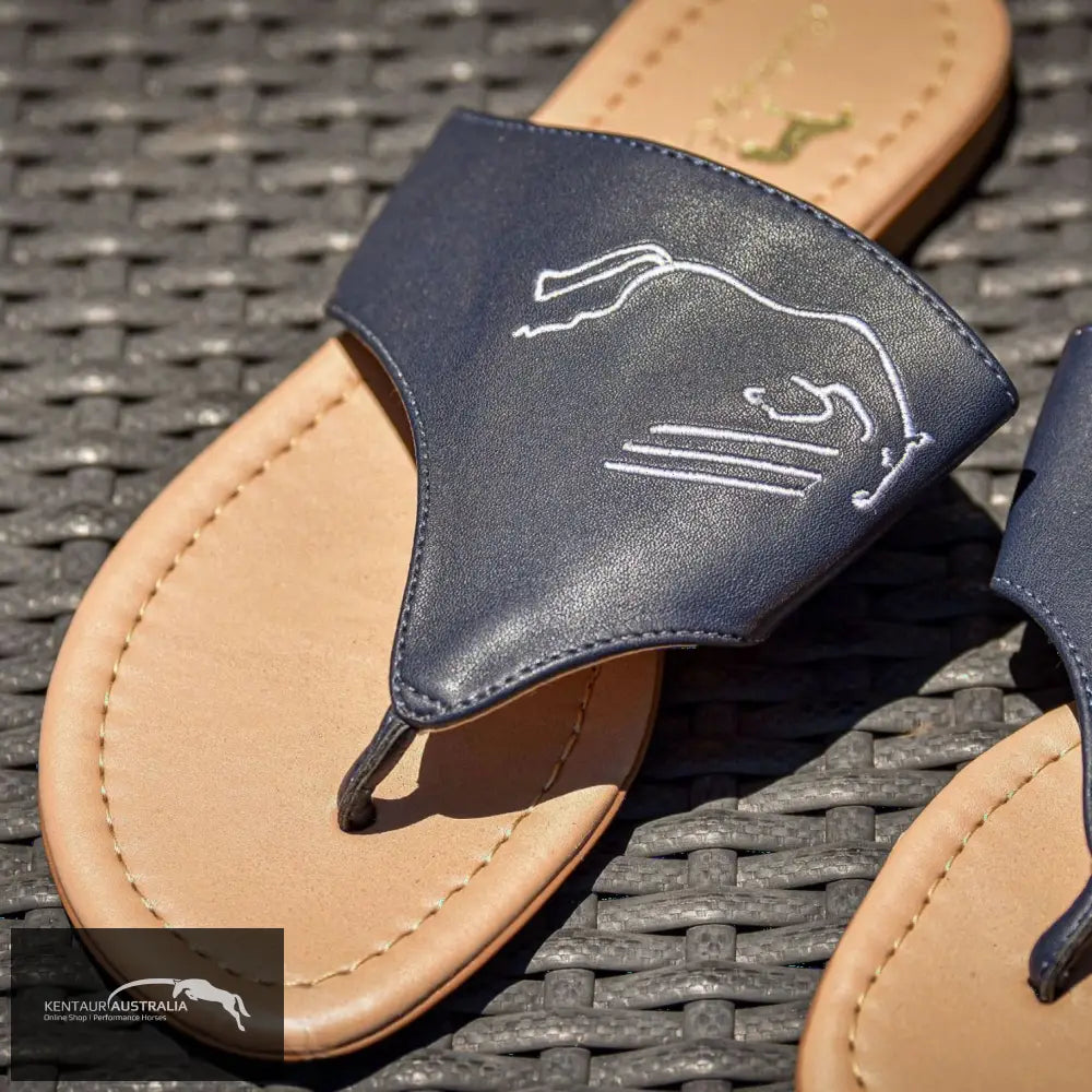 Exclusively Equine Flip Flops Jumping Horse / EUR 35 Footwear