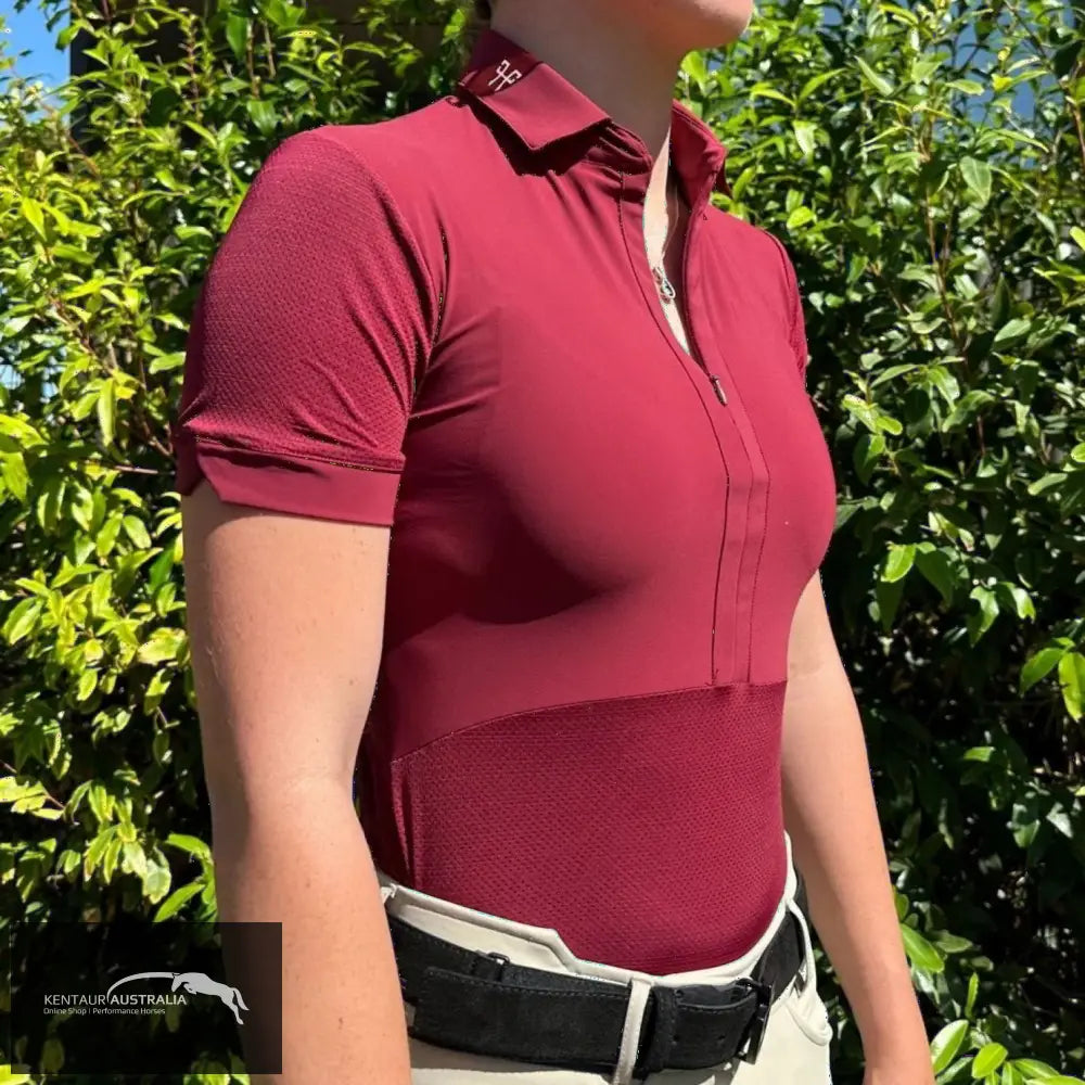 Horse Pilot ’Aeromesh’ Training Polo Dark Red / S Polo Shirts &amp; Jersey’s