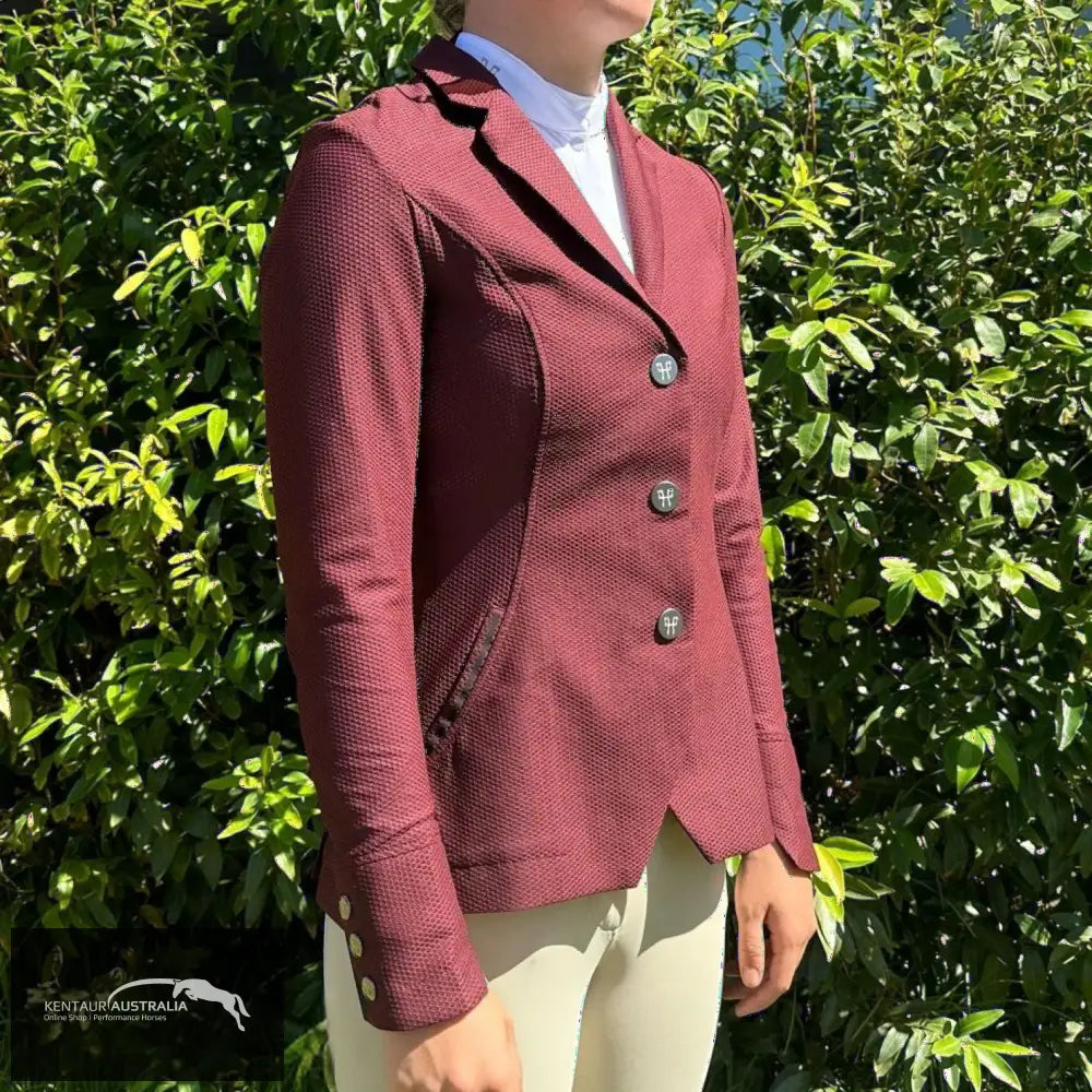 Horse Pilot ’Aeromesh’ Womens Competition Jacket Burgundy / AU 10 (38) Show Jackets