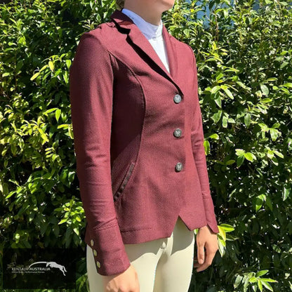 Horse Pilot ’Aeromesh’ Womens Competition Jacket Burgundy / AU 10 (38) Show Jackets