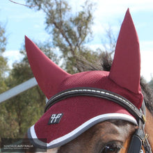 Load image into Gallery viewer, Horse Pilot Earnet Burgundy / Full Ears