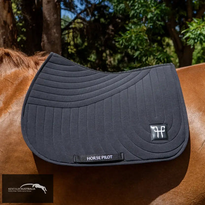 Horse Pilot Ergonomic Saddle Pad - Black / Full - Saddle Pad