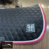 Horse Pilot ’Jumping’ Saddle Pad - Black/Dark Red / Full - Saddle Pad