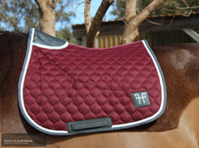 Load image into Gallery viewer, Horse Pilot ’Jumping’ Saddle Pad Burgundy / Full Saddle Pad
