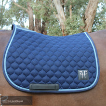 Load image into Gallery viewer, Horse Pilot ’Jumping’ Saddle Pad Navy/Cloudy Blue / Full Saddle Pad