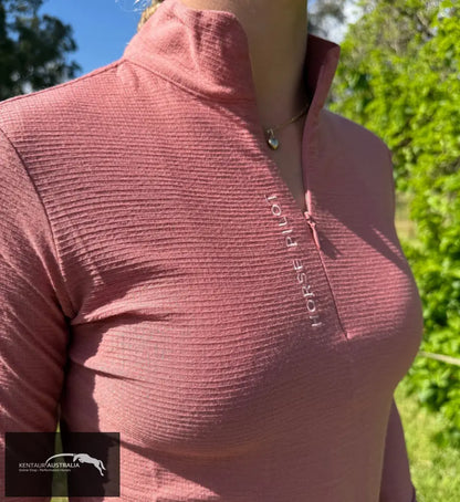 Horse Pilot ’Suntech’ Training Shirt - Brick Dust / L - Polo Shirts &amp; Jersey’s