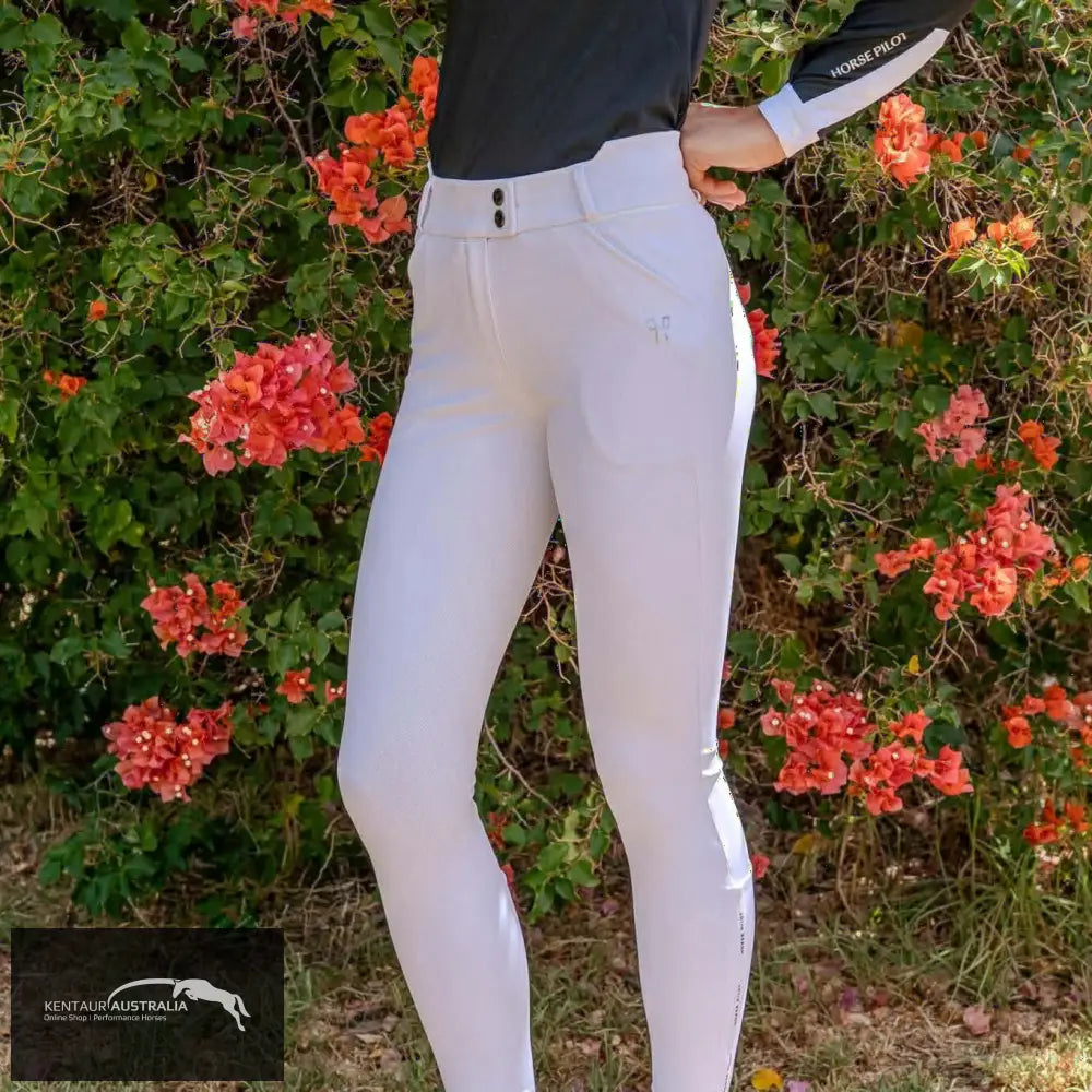Horse Pilot ’X-Prime Full Seat’ Womens Competition Breeches - White / Youth/Teen AU 2 (32) - Competition Breeches