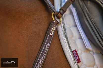 Kentaur ’Arras’ Breastplate Brown with white stitching / Full Breastplates