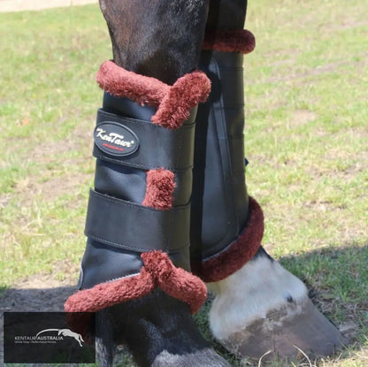 Kentaur Artificial Sheepskin Dressage Boots Black / Brown / Full dressage boots