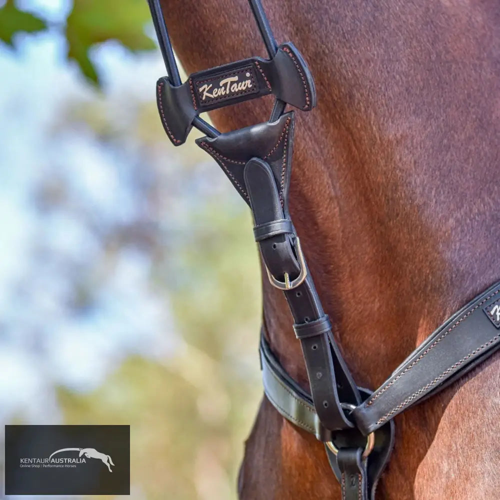 Kentaur ’Elastic’ Martingale Black Breastplates