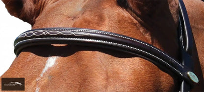 Kentaur Hanoverian Bridle With Decorative Stitching (Horse) Bridles