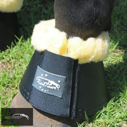 Kentaur Leather Bell Boots With Genuine Sheepskin Black / Small (20cm) Bell Boots
