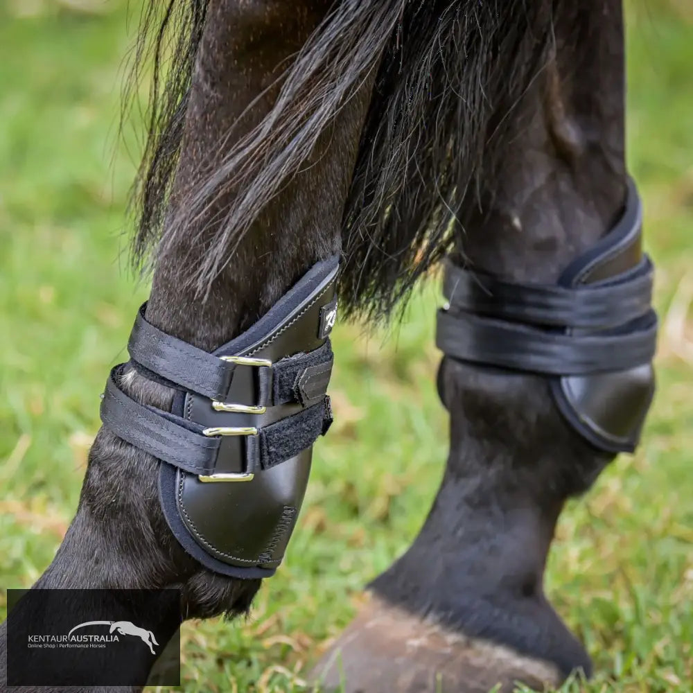 Kentaur Medium Leather Hind Pinch Boots Black Training Jumping Boots