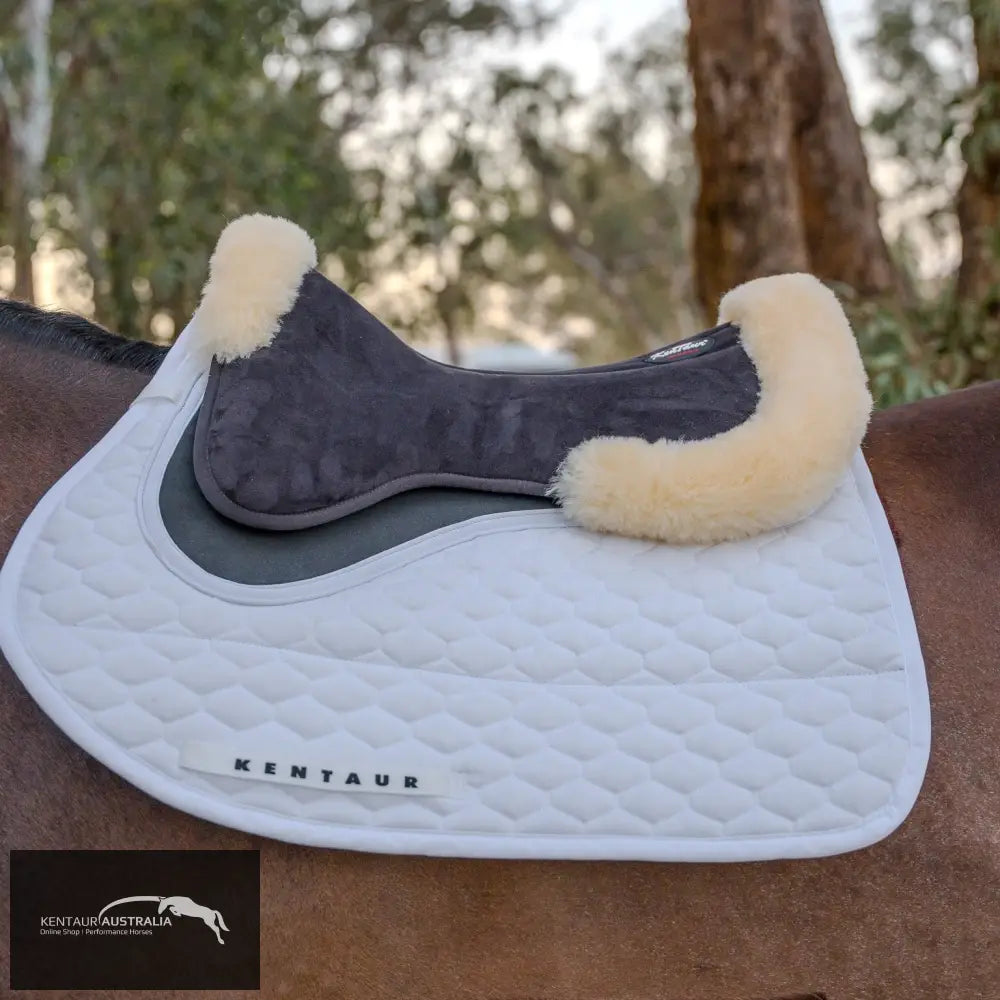 Kentaur Memory Foam Half Pad with Sheepskin - Jumping - Saddle Pad