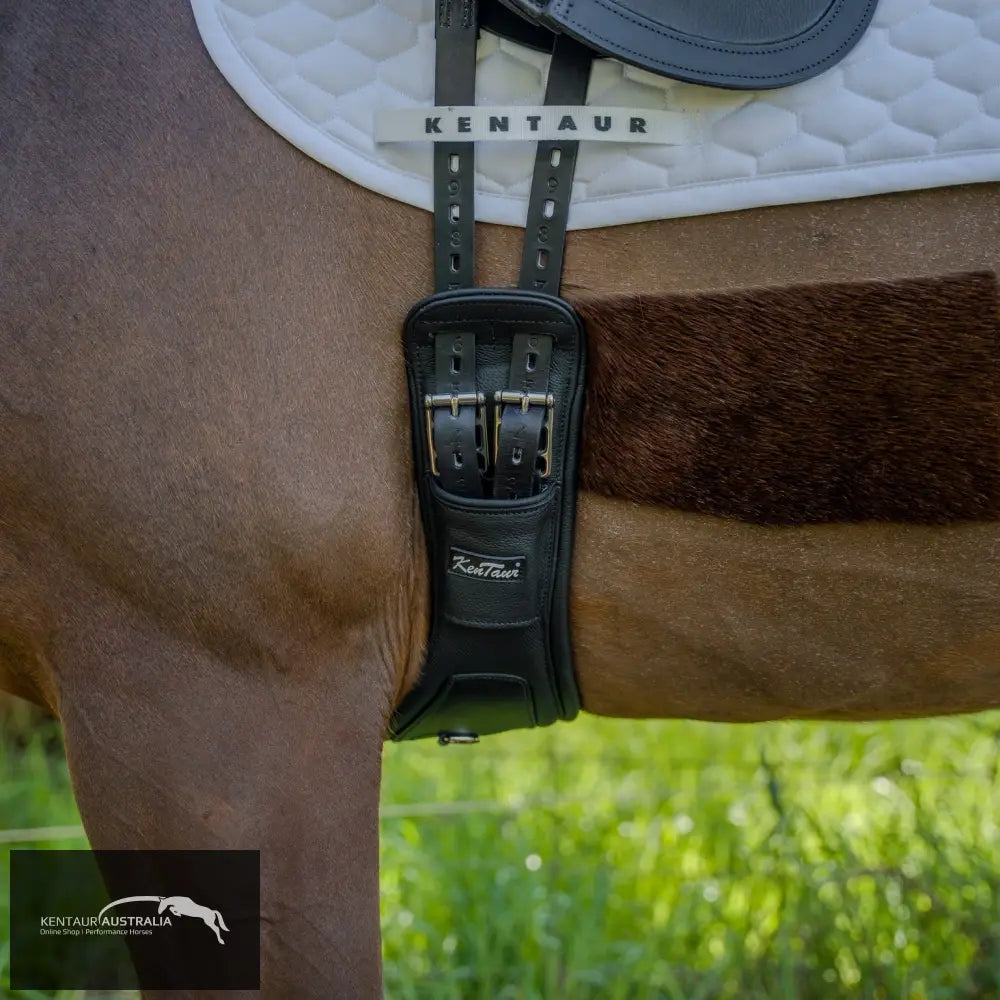 Kentaur Padova Extra Soft Dressage Girth - an anatomically shaped leather dressage girth with the softest padding, ideal for sensitive horses.