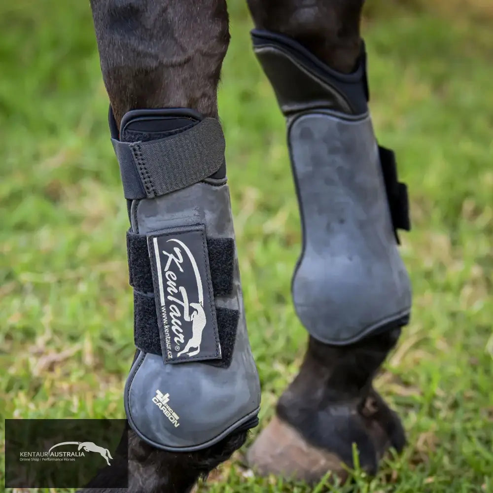 Kentaur ’Pro Carbon’ Front Jumping Boots with Knee Protection Black / Size 3 (WB) Jumping Boots