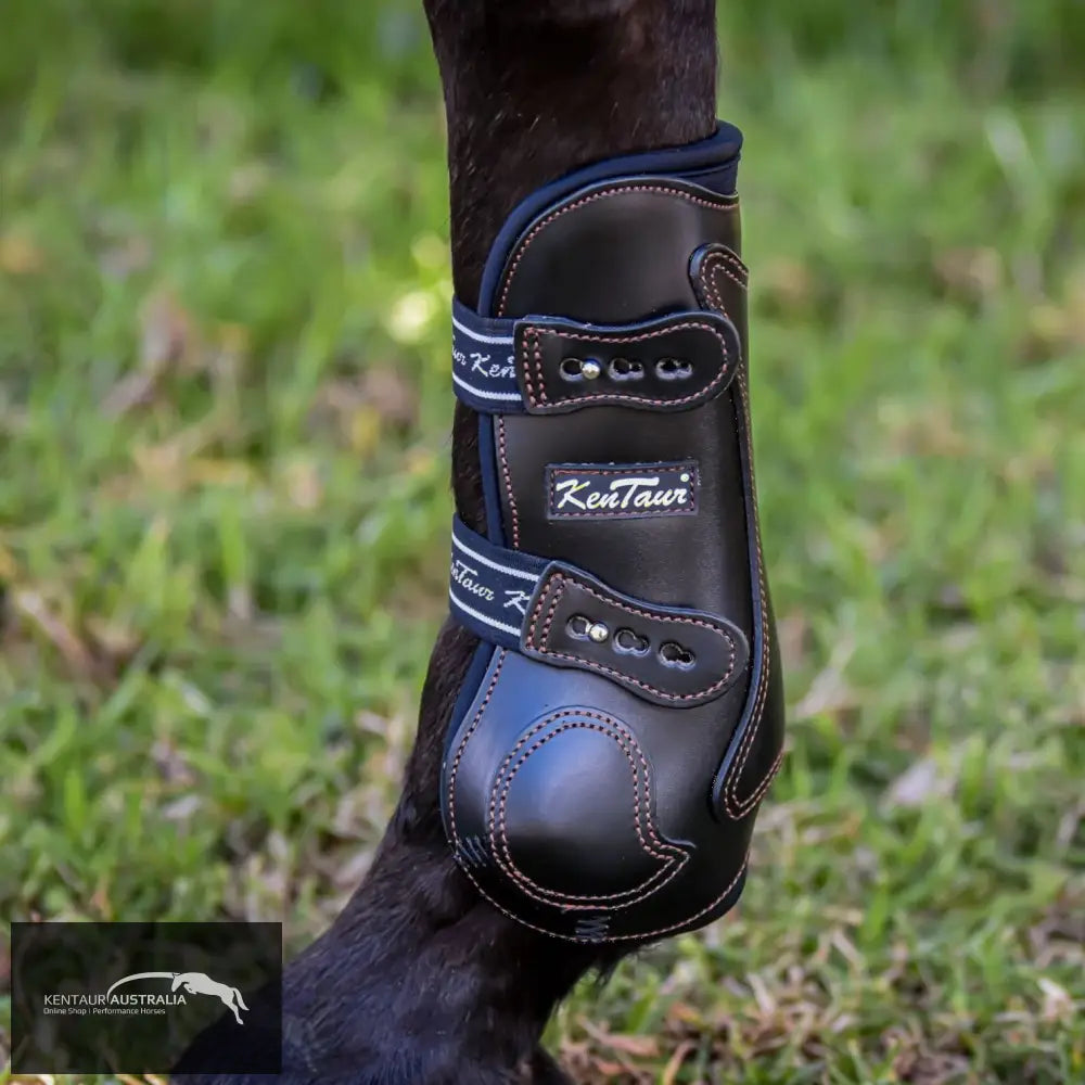Kentaur ’Roma’ Leather Front Boots Black / Full Jumping Boots