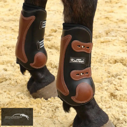 Kentaur Roma Leather Front Boots Black/tobacco / Full Jumping Boots