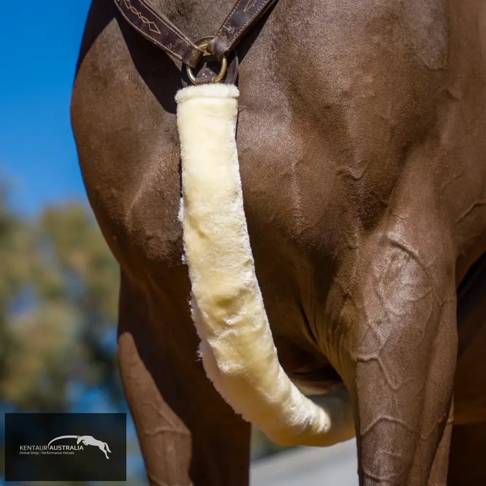 Kentaur Sheepskin Breastplate Cover - White - Other Accessories