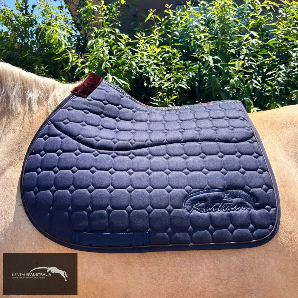 Kentaur Sheepskin Lined Saddle Pad - Navy / Jumping - Saddle Pad