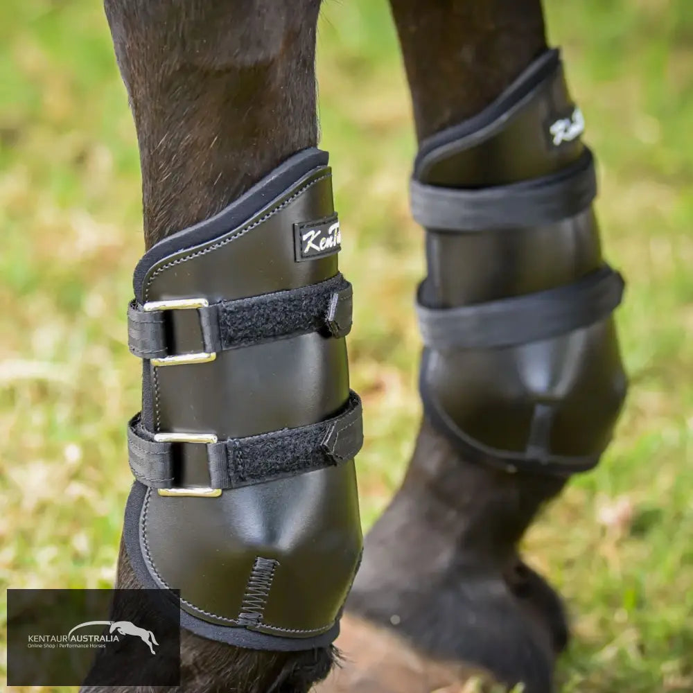 Kentaur Tall Leather Hind Pinch Boots Black / Full Training Jumping Boots