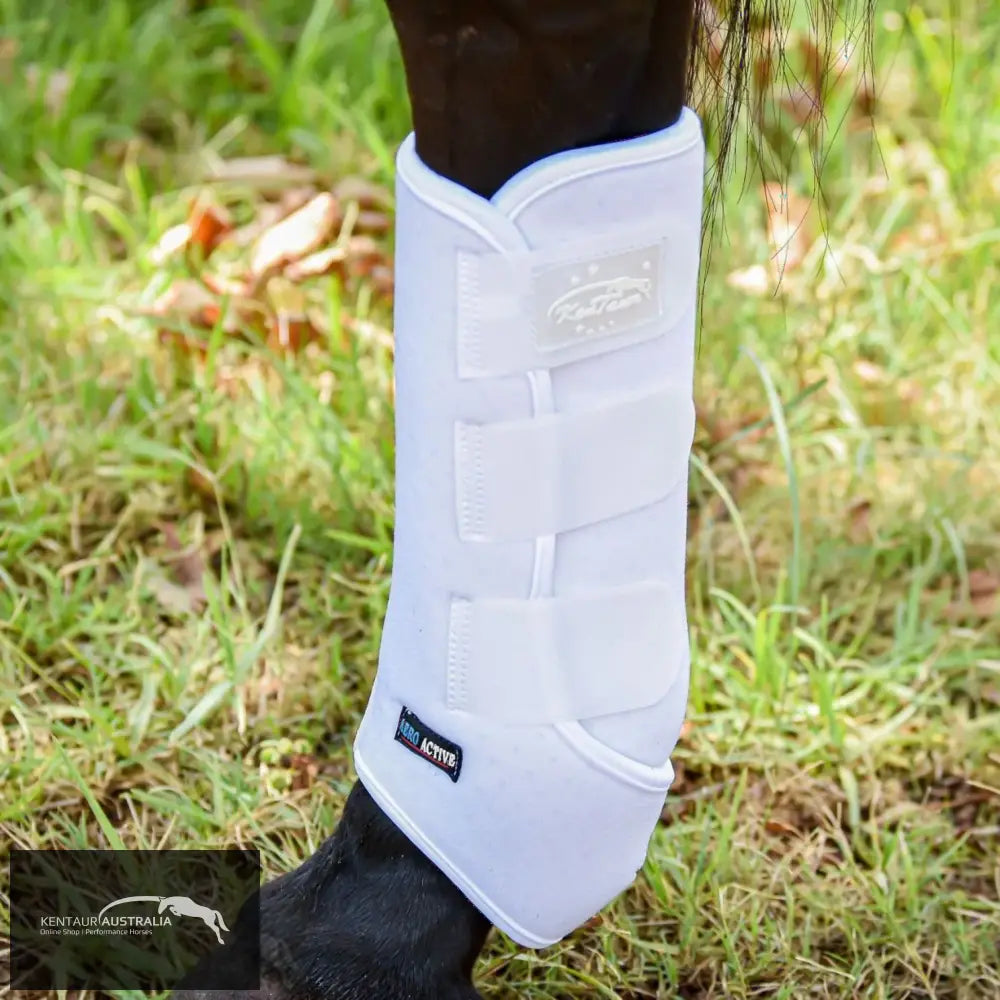 Kentaur ‘Velcro’ Front Dressage Boots White / Full dressage boots