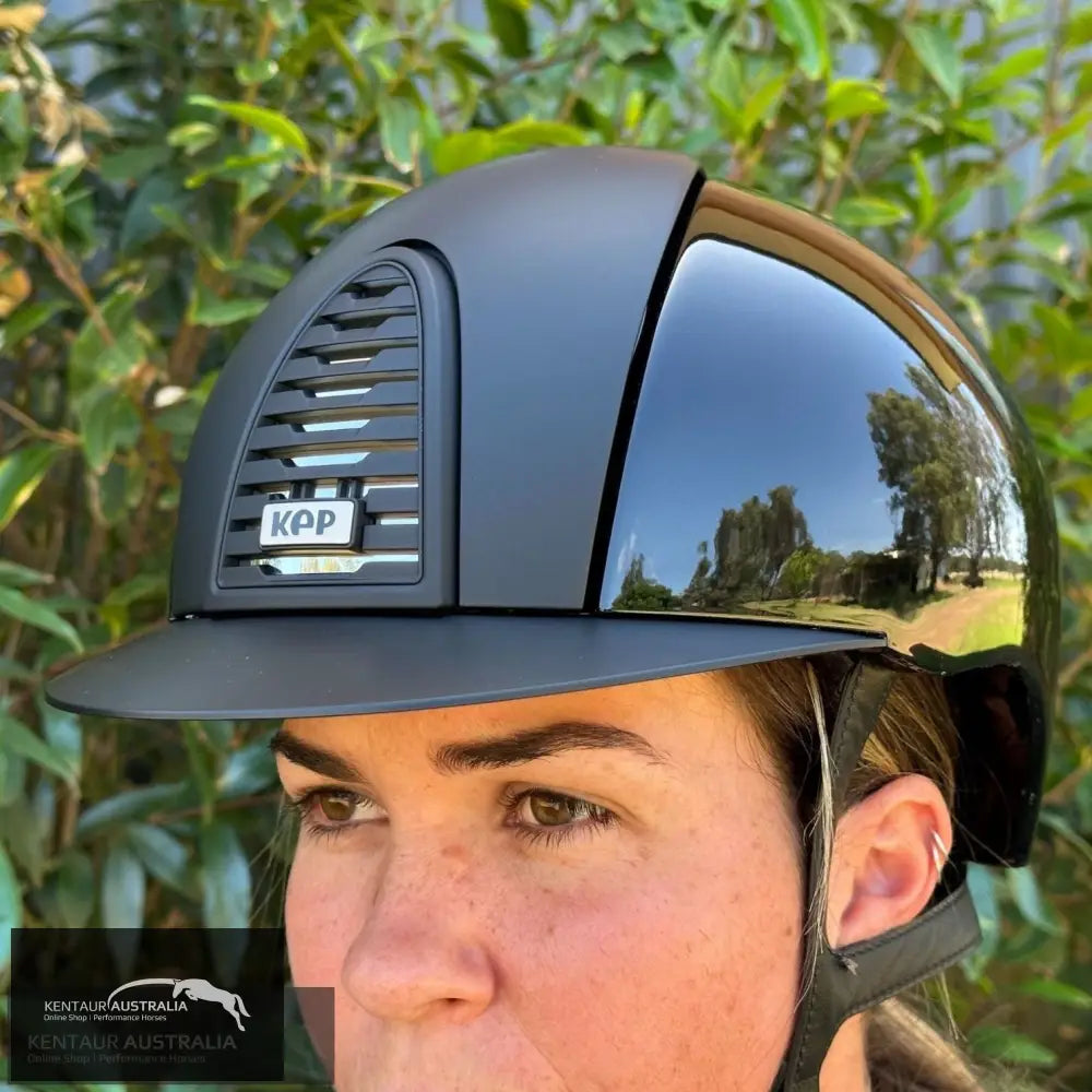 KEP ’Cromo 2.0 Polish with Textile Grid Inserts and Visor’ Helmet Black / Medium (51-58) Kep Helmets